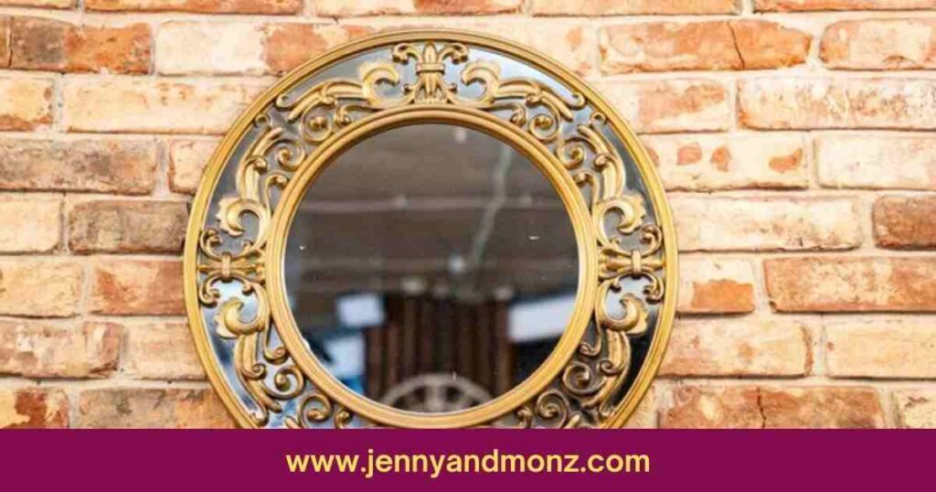 Antique Outdoor mirror hang on wall