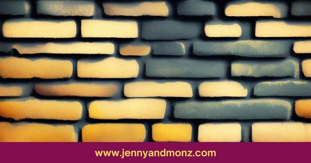 black and yellow brick wall for decor