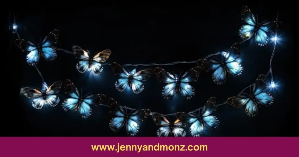 blue butterfly string lights