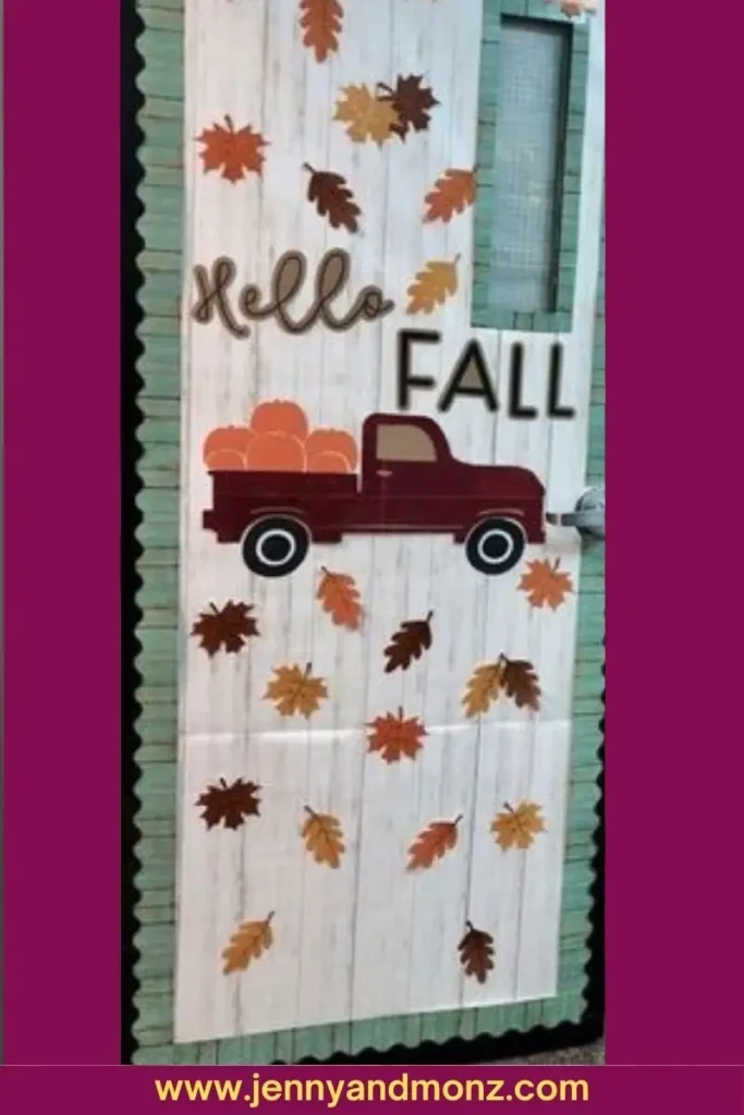 Fall door decor classroom 8 Hello FALL