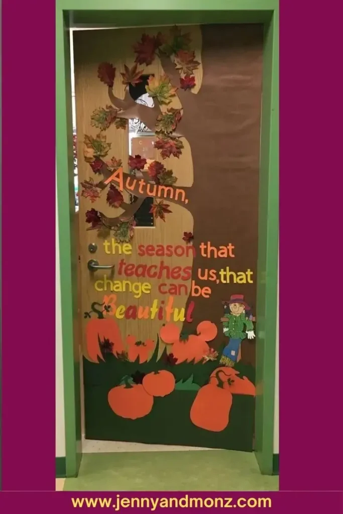 Fall door decor classroom 9 Autumn season