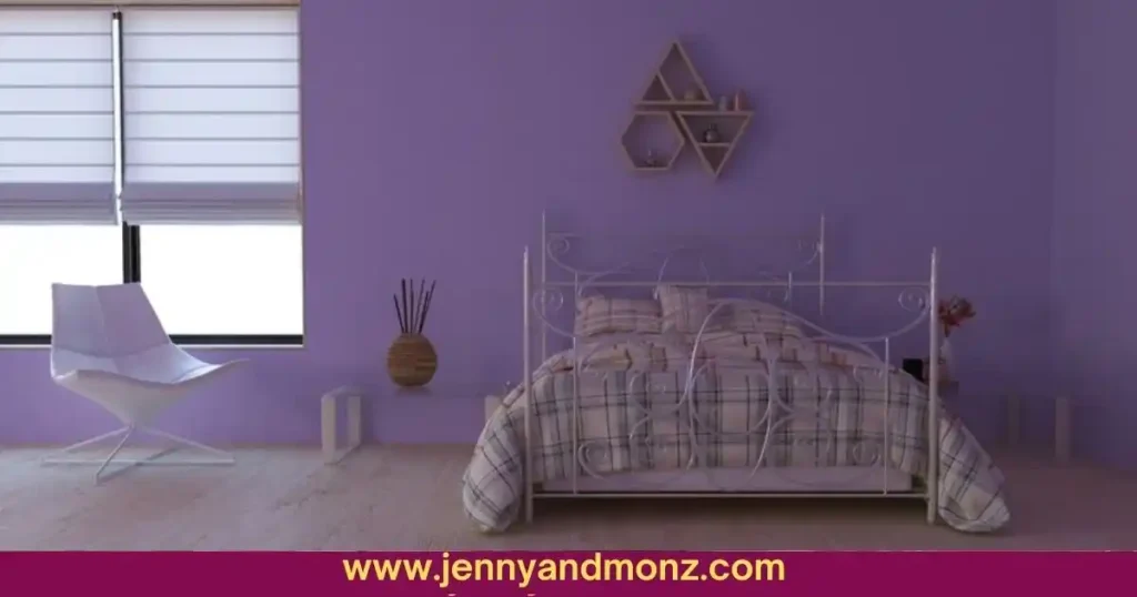 Bedroom in purple color